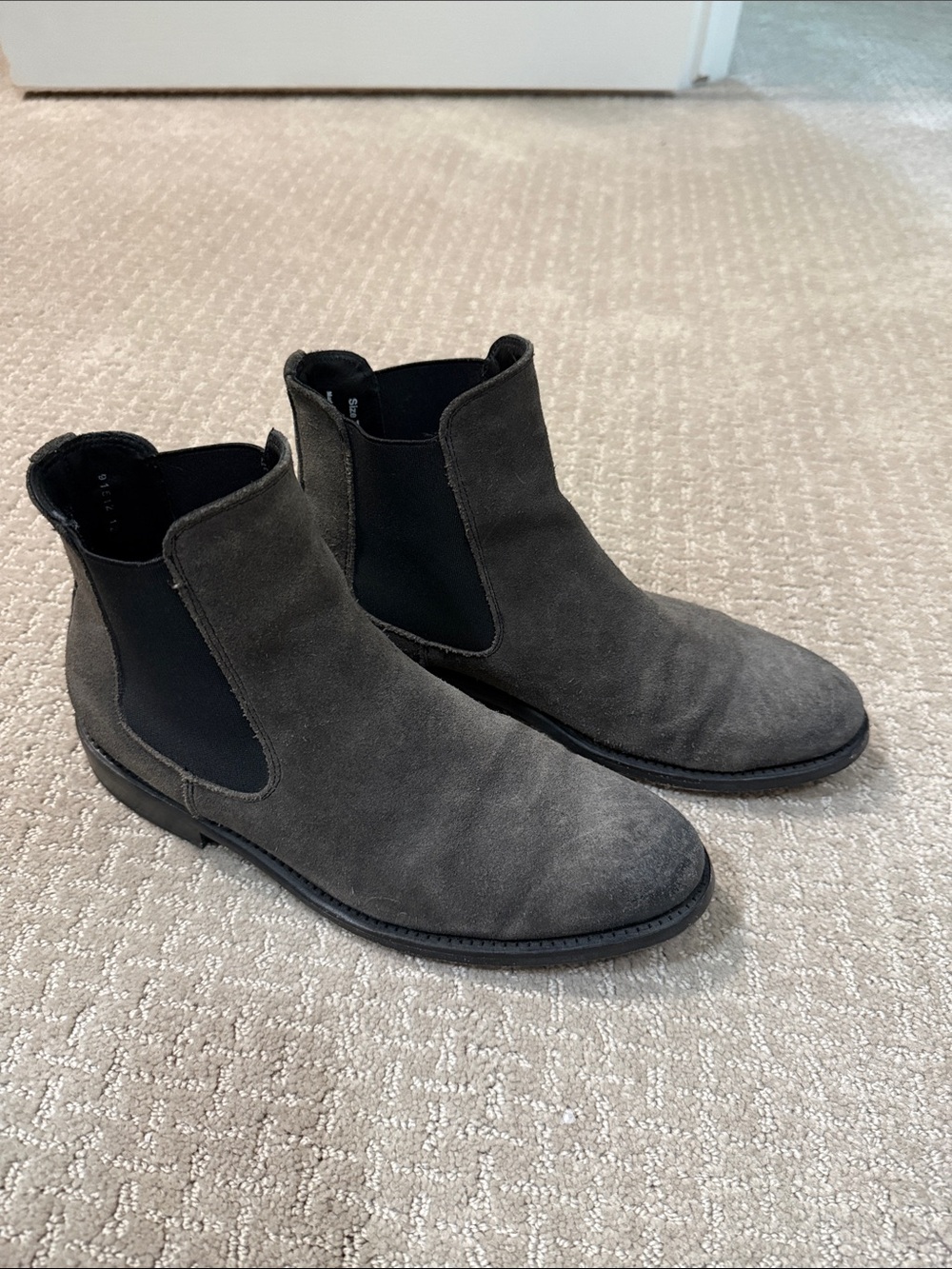 Thursday Boot Company Men's Charcoal Suede Chelsea Boots